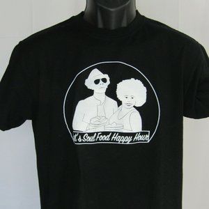 Kat's Soul Food Happy Hour Virginia Restaurant Cafe Black T-Shirt Men's Medium